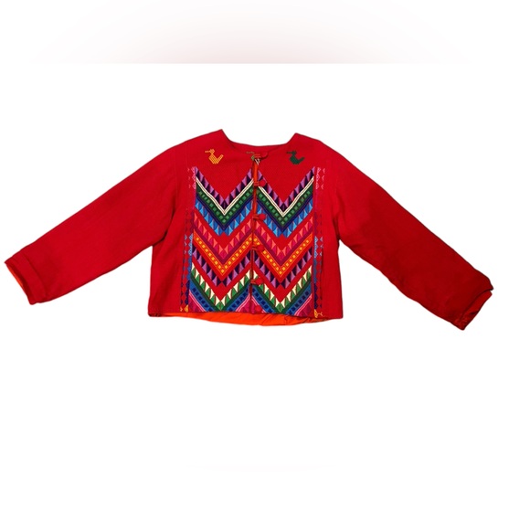 Vintage 90s Embroidered Jacket Guatemalan - Picture 2 of 4